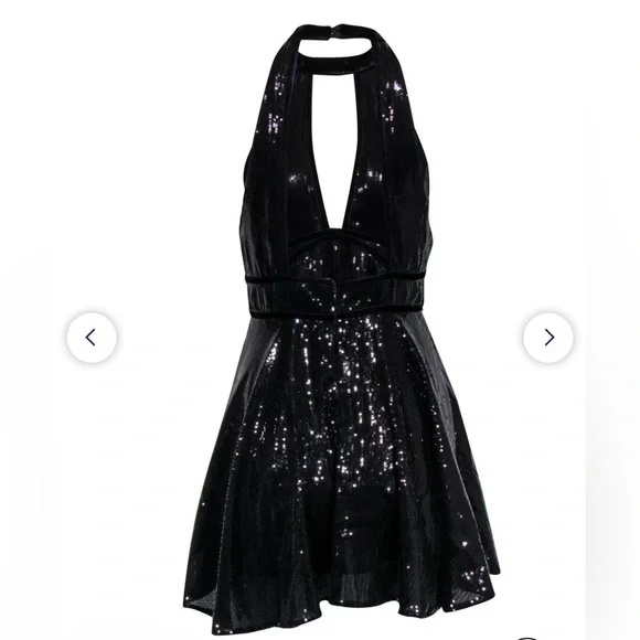 Free People Black Sparkle Backless Dress - Picture 7 of 7